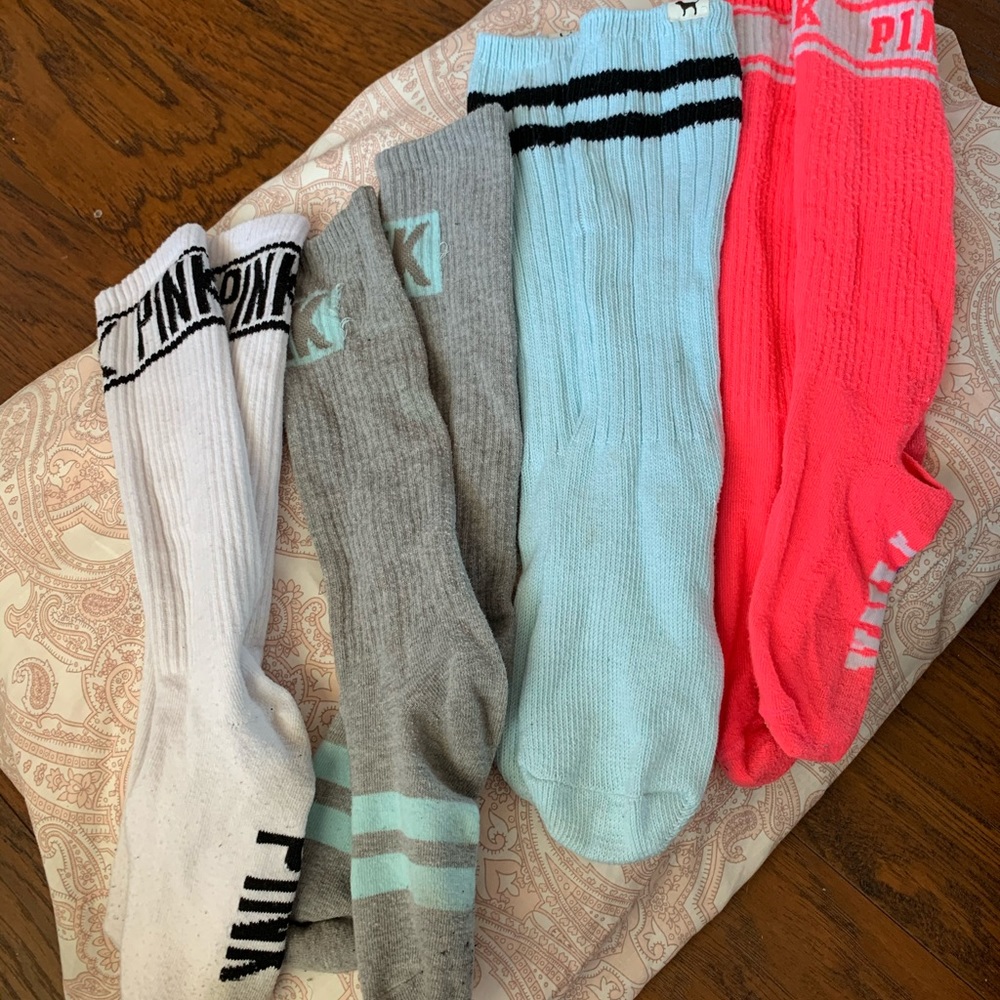 PINK knee high socks